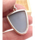 Pendentif Angelite bleue anhydrite semi-oval Pendentifs pierres naturelles PU94