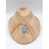Pendentif Angelite bleue anhydrite semi-oval Pendentifs pierres naturelles PU94