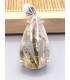 Pendentif Epidote sur Quartz forme goutte Pendentifs pierres naturelles PU96