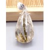 Pendentif Epidote sur Quartz forme goutte Pendentifs pierres naturelles PU96