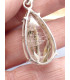 Pendentif Epidote sur Quartz forme goutte Pendentifs pierres naturelles PU96