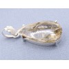 Pendentif Epidote sur Quartz forme goutte Pendentifs pierres naturelles PU96