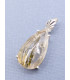 Pendentif Epidote sur Quartz forme goutte Pendentifs pierres naturelles PU96