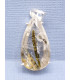 Pendentif Epidote sur Quartz forme goutte Pendentifs pierres naturelles PU96