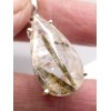 Pendentif Epidote sur Quartz forme goutte Pendentifs pierres naturelles PU96