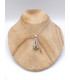 Pendentif Epidote sur Quartz forme goutte Pendentifs pierres naturelles PU96