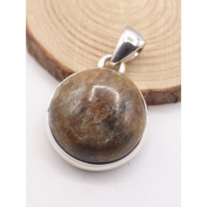 Petit Pendentif Saphirnaturel rond Pendentifs pierres naturelles PU97.1