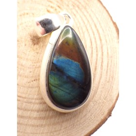 Pendentif Labradorite Spectrolite quadricolore Bijoux en Labradorite PU69.2
