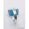 Bague Smithsonite rectangulaire taille 59 Bijoux en Smithsonite PU100.2