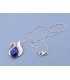 Collier Cygne en Lapis lazuli Colliers pierres naturelles fines PU105