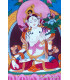 Tangka tibétain Tara Blanche Tentures tibétaines Bouddha tang tarab