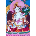 Thangka tibétain Tara blanche – peinture sacrée sur toile - Thangkas tibétains
