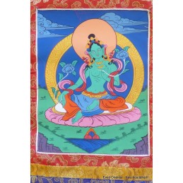 Tangka tibétain peinture Tara Verte Tangkas tibétains TANGTV