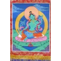 Thangka tibétain Tara Verte– guérison et pureté sacrée - Thangkas tibétains