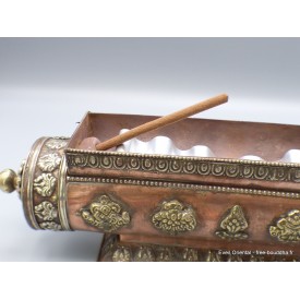 Porte encens tibétain Stupa et Biches Brûleurs et porte-encens PETSTU1
