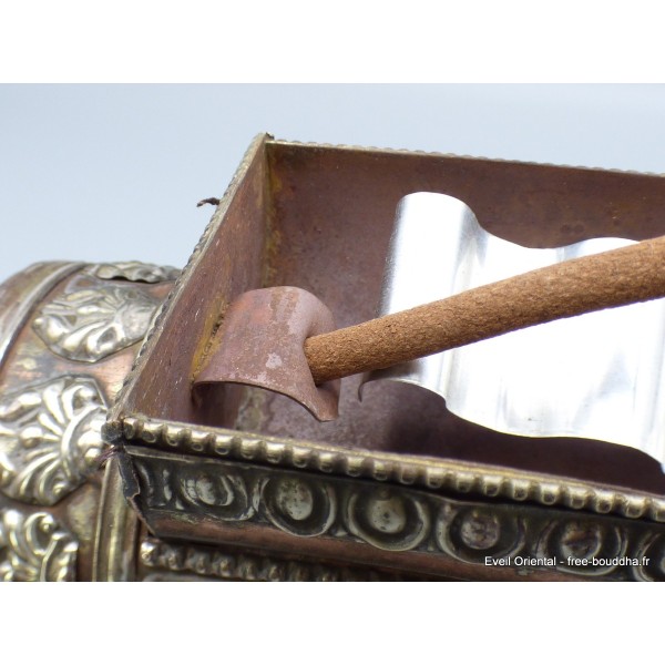 Porte encens tibétain Stupa et Biches Brûleurs et porte-encens PETSTU1