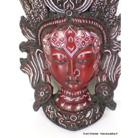 Masque Tara Verte Résine rouge 27 cm Statuettes Bouddhistes MASKTV3.1