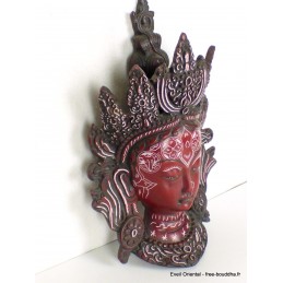 Masque Tara Verte Résine rouge 27 cm Statuettes Bouddhistes MASKTV3.1