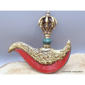 Kartika tibétain (drigug) avec corail Kartika Tibétain Bouddhiste KART3