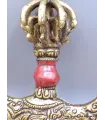 Kartika tibétain (drigug) avec corail pierres rouges - Kartika Tibétain Bouddhiste
