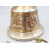 Cloche dorjé tibétain 15 cm plaqué argent mantra tibétain Objets rituels bouddhistes CEDOR4