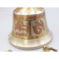 Cloche dorjé tibétain 15 cm plaqué argent mantra tibétain Objets rituels bouddhistes CEDOR4