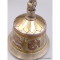 Cloche dorjé tibétain 15 cm plaqué argent mantra tibétain Objets rituels bouddhistes CEDOR4