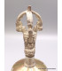 Cloche dorjé tibétain 15 cm plaqué argent mantra tibétain Objets rituels bouddhistes CEDOR4