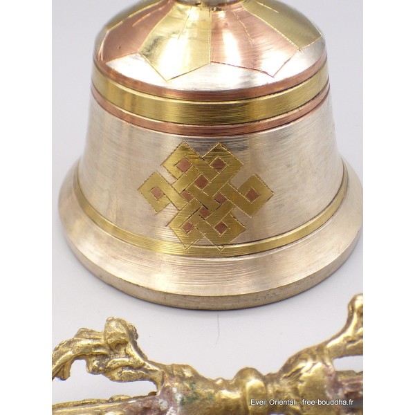 Cloche dorjé tibétain 14 cm Symboles bouddhistes Cloches et dorjé tibétains CEDOR6