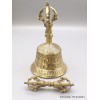 Cloche tibétaine et dorjé en bronze laiton 13 cm Cloches et dorjé tibétains CEDOR8
