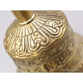 Cloche tibétaine et dorjé en bronze laiton 13 cm Cloches et dorjé tibétains CEDOR8