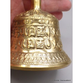 Cloche tibétaine et dorjé en bronze laiton 13 cm Objets rituels bouddhistes CEDOR8