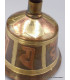 Cloche dorjé boucchiste patine cuivre et or 15 cm Cloches et dorjé tibétains CEDOR10