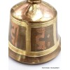 Cloche dorjé boucchiste patine cuivre et or 15 cm Cloches et dorjé tibétains CEDOR10