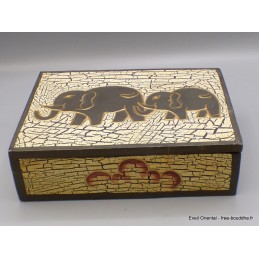 Boîte à bijoux indienne en bois Boîte à Bijoux tibétaine BAT20