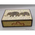 Boîte à bijoux indienne en bois - Boîte à Bijoux tibétaine