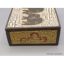 Boîte à bijoux indienne en bois Boîte à Bijoux tibétaine BAT20