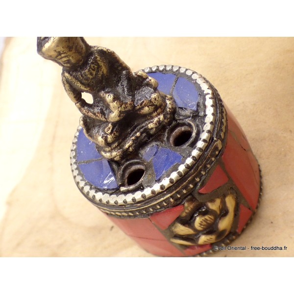 Porte-encens tibétain Turquoise cuivre Brûleurs et porte-encens ref 3034.1
