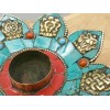 Porte-encens tibétain Turquoise cuivre Brûleurs et porte-encens ref 3034.1