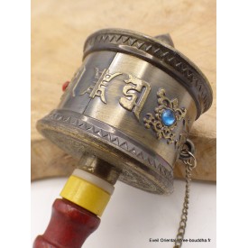 Moulin à prières tibétain mantra et perles 14 cm Moulins à Prières tibétains MAPZ31