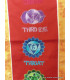 Tenture tibétaine 7 chakras verte rouge Tentures tibétaines Bouddha TEN7C2