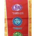 Tenture tibétaine 7 chakras verte rouge - Tentures bouddhistes