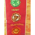 Tenture tibétaine 7 chakras verte rouge - Tentures bouddhistes