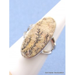 Bague Psilomélane dendritique 2 anneaux taille 56/57 Bagues pierres naturelles PU109