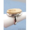 Bague Psilomélane dendritique ovale Taille 59 Bagues pierres naturelles PU109.2