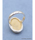 Bague Psilomélane dendritique ovale Taille 59 Bagues pierres naturelles PU109.2