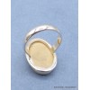 Bague Psilomélane dendritique ovale Taille 59 Bagues pierres naturelles PU109.2