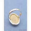 Bague Psilomélane dendritique ovale Taille 59 Bagues pierres naturelles PU109.2