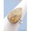 Bague Psilomélane dendritique forme goutte taille 59 Bagues pierres naturelles PU109.4