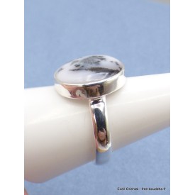 Bague Merlinite ronde taille 62 Bagues pierres naturelles PU110.4